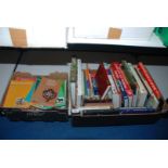 Two boxes of books DIY and Philatelic ma