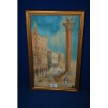A Watercolour of the Column of St. Mark,