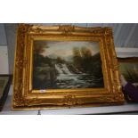A signed oil on canvas by E. Glass of a