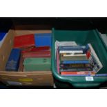 A crate and box of books, cookery etc.,