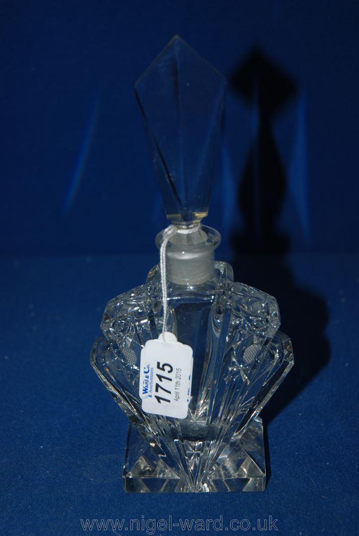 A 1950's Cut Glass Scent Bottle.