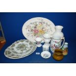 A quantity of china including various Vases and Jugs - Crown Devon and Wedgwood,