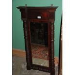 A William lV Mahogany wall Mirror.  37'' x 19'' wide