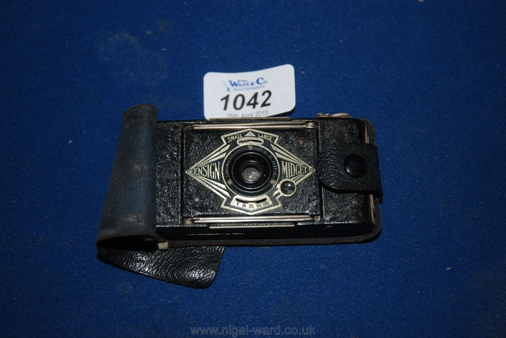 An Ensign Midget ultra compact Camera made by Houghton Butcher of London with original leather