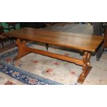 A good quality, reproduction Oak refectory style Dining Table,