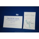 Two vintage navigation Maps, 'The River Wye' and 'River Nene', circa 1970, fold out type