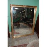 A large gilt framed wall Mirror, 41" x 54"