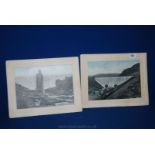 Two Mammoth Postcards of The Elan Valley Dam published by Tom Norton of The Palace of Sport,