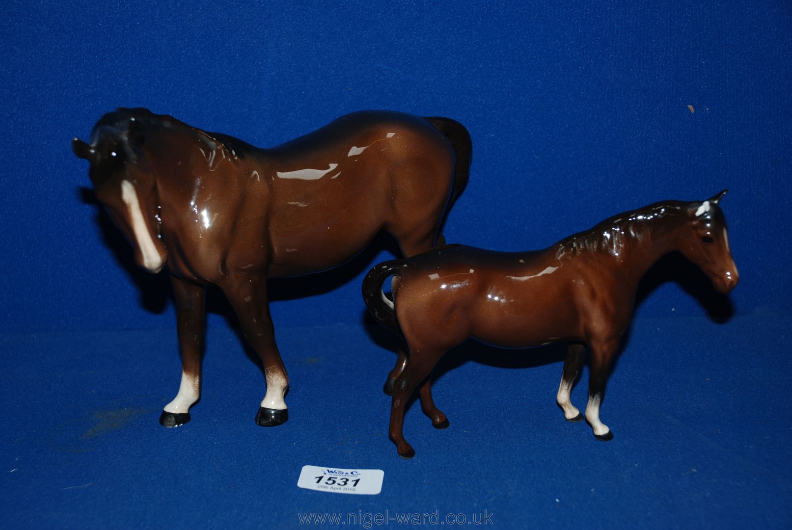 One large and one small Beswick Horse - small one a/f