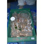 A quantity of glass including Wine glasses, bowls, jug, etc.