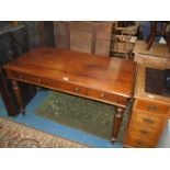 A Victorian Mahogany Side Table having moulded rectangular top,