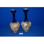 A pair of Royal Doulton Slaters patent baluster Vases