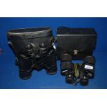 A set of Miranda 10x50 Binoculars, with case and a set of Hanimex 10x50 Binoculars, with case