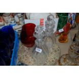 Two glass Decanters,