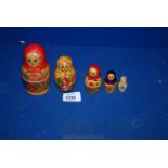 A Russian Doll (five in all) with USSR stamp.