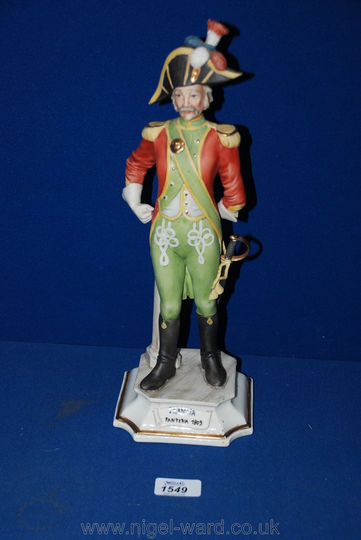 A figure of a French Soldier, 14 1/4'' high