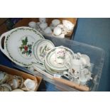 A quantity of Portmeirion China including an 18'' Serving Platter in 'Holly and Ivy' design, a