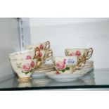A Royal Albert ''English Beauty'' Teaset comprising six tea cups and saucers and six tea plates