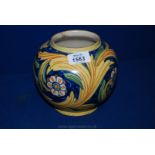 A Majolica Casa Regioni Vase, Sicilian glazed with hand decoration in yellow, green,