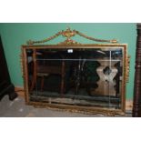 A Regency style bevelled glass gilded Mirror