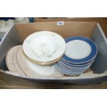 A quantity of china including Royal Doulton 'Sovereign' Dinner Plates,