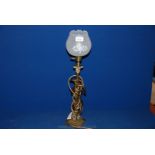 A Brass Table Lamp, 20 1/2'' tall