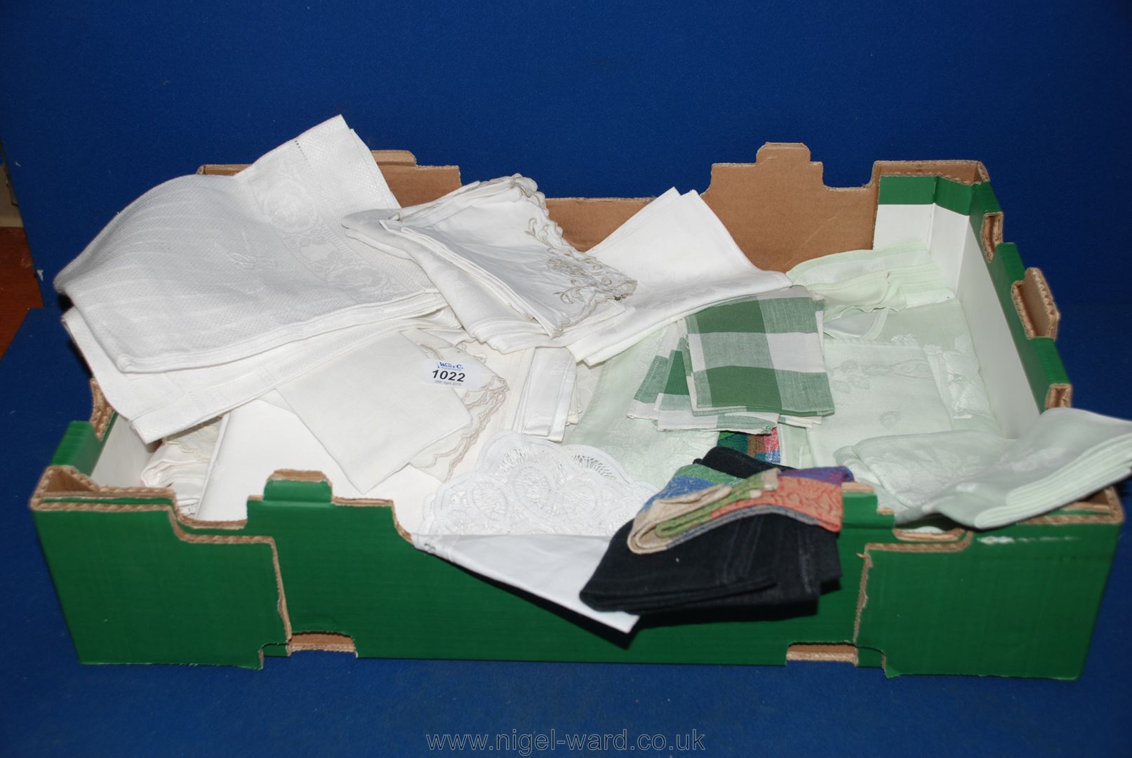 A box of various Table Linen