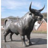 A Life sized Film Prop in the form of a Mythological "Brazen Bull" from the Prime Time BBC 1 Drama