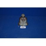 A small bronze Buddha, 3 1/2"