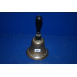 A large solid Brass vintage School Bell