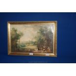 Windsor Castle from the Park AJ Stark an over brushed National Trust Limited Repro on Canvas - Gilt