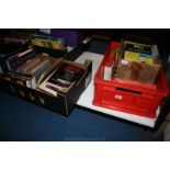 A crate and two boxes of Books - Millers Guides, Boxing, etc.