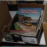 Box of railway books