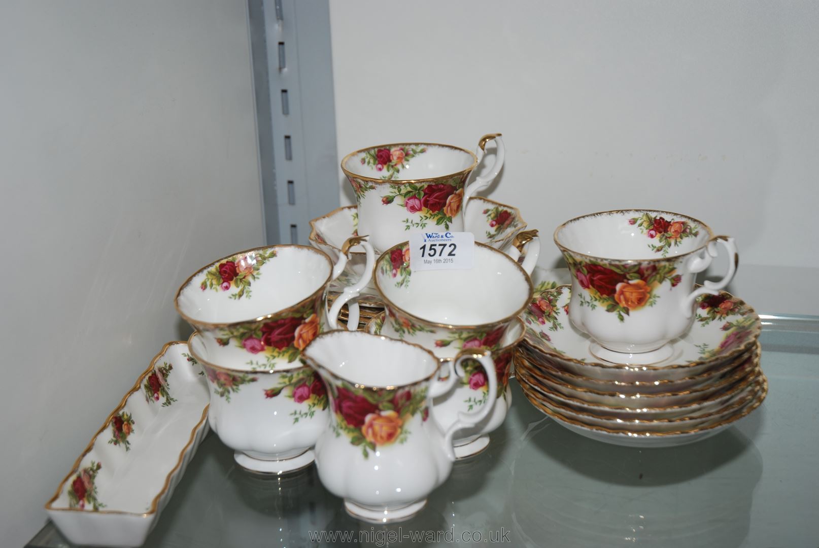 A Royal Albert ''Old Country Roses'' Teaset comprising six Cups and saucers, eight Tea Plates,