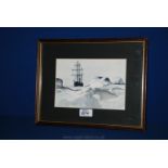 A small framed and mounted Watercolour, signed lower right Stan Parks,