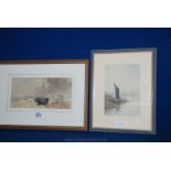 A framed and mounted Watercolour of the South Coast,