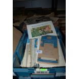 A crate of ordinance survey and other maps.