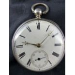 Hallmarked silver lever pocket watch by William Wilson of Maryport, movement no. 4010. Chester