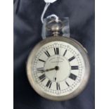 Oversize hallmarked silver key wind centre seconds chronometer, Chester 1890