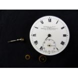 Kendal & Dent Kendentick pocket watch movement  and crown