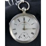 Hallmarked silver key wind JG Graves Sheffield Express English Lever pocket watch, Chester 1899.