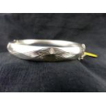 Sterling silver heavy hinged bangle.