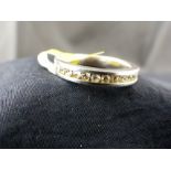 Sterling silver channel set full eternity ring. Size N.