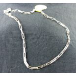 Sterling silver paper chain anklet