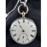 Hallmarked silver pocket watch by William Edwards Birmingham movement  no. 43689. Birmingham 1891.