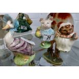 Three Royal Albert Beatrix Potter figures including Little Pig Robinson