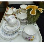 Wedgwood, Angela design teaware and four Royal Albert trios