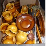 Box of Goebel West German Tobago design dinnerware and other German ceramics
