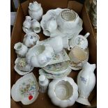 Twenty four pieces of Aynsley Little Sweetheart and Cottage Garden