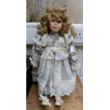 Collectable porcelain head doll